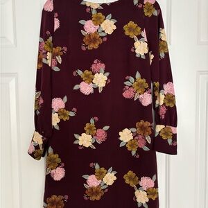 Floral Burgundy Dress